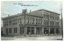 CENTRALIA IL/ILLINOIS Postcard POST OFFICE Haussler & Son/Furniture Store 1910's picture