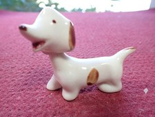 Vintage Miniature Porcelain Dachshund Wiener Dog Bobble Head Nodder Figurine picture