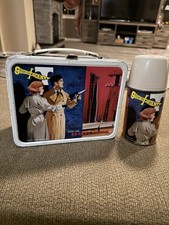 Vintage 1968 Secret Agent Metal Lunchbox and Thermos Aladdin James Bond Theme picture