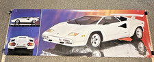 Vtg 1987 Ron Kimball Poster 74“ x 26” Lamborghini Countach 5000 S Gently Used picture