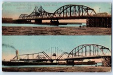 1910 Duluth Minnesota Postcard Inter State Draw Bridge Superior Scene Unposted picture