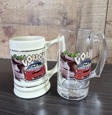 Vintage 1997 Jeff Gordon NASCAR Mugs Set Ceramic & Glass DuPont 24 Monte Carlo picture