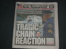 2019 OCTOBER 1 NEW YORK POST NEWSPAPER - COP KILLED BY FRIENDLY FIRE picture