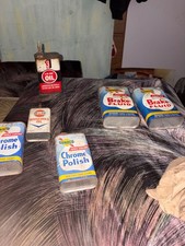 6 vintage oil tins 4 sunoco brake fluid chrome polish tins nsos gulf+3 in 1 oil picture