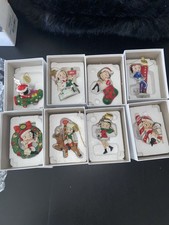 8 Danbury Mint Betty Boop Porcelain Christmas Ornaments 2013-2020 Original Boxes picture