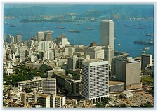 c1950's Bird's Eye View of Whole of Hong Kong's Central District Postcard picture
