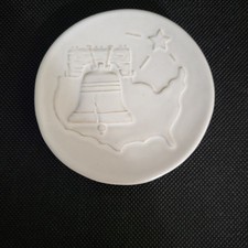Frankoma Pottery 1976 White Christmas Plate 3