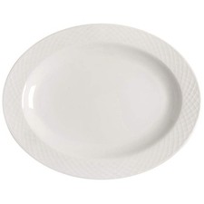 Mikasa Trellis White Oval Serving Platter 11585381 picture
