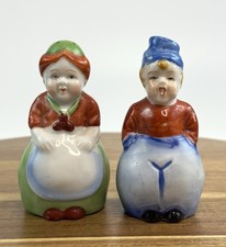 VINTAGE Dutch Boy & Girl Salt & Pepper Shakers Occupied Japan picture