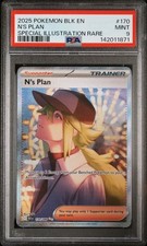 PSA 9 2025 POKEMON BLK EN-BLACK BOLT #170 N'S PLAN SPECIAL ILLUSTRATION RARE picture
