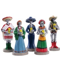 Lemax DIA DE LOS MUERTOS Spooky Town 5 Piece Day Of The Dead picture