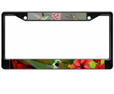 HUMMINGBIRDS USA MADE BLACK LICENSE PLATE picture