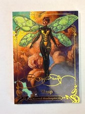 2018 Upper Deck Marvel Masterpieces Tier 1 Gold signature Wasp #37 Card picture