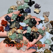 50pcs Natural Mix Quartz Animals Skull Carved Mini Crystal Skull Reiki Healing picture