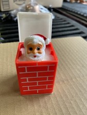 Vintage Christmas Plastic Santa In Chimney Pop Up Toy #7003 Fun World Hong Kong picture