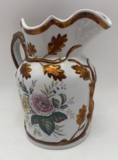 English Ironstone Pitcher Livesley Powell & Co 1850s-60s Antique 7