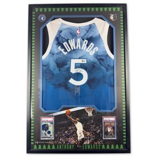 Anthony Edwards Signed & Framed Jersey - Authentic Beckett COA - Auto Minnesota picture