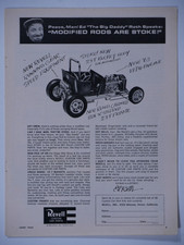 1963 Revell Custom Car Parts Boss Hot Rod Vintage Original Print Ad picture