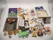Vintage Guardian Angel Collectible Lot of 22 - Ganz Comco Visor Clip Pins Token picture