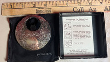 Vtg KIRK STIEFF Sterling Silver Plate Perfume Atomizer w/box, pouch, directions picture
