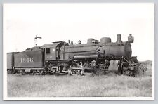 Atchison Topeka & Santa Fe Railroad Locomotive 1846 VTG RPPC Real Photo Postcard picture
