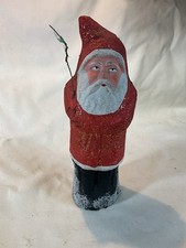 Antique Vintage Santa Belsnicke Papier Machie Candy Container picture