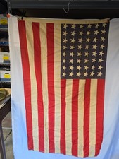 Vintage  48 Star Flag  56 x 36   Couple Small  Stains No Rips Or Tears picture
