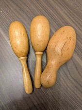 3 Vintage/Antique Wooden Darning Eggs picture