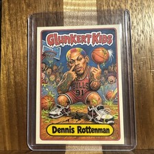 Glunkert Kids Dennis Rottenman Rodman Bulls NBA Gpk Parody Art Card picture