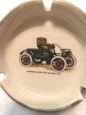 Advertising Ashtray Collectible Oldsmobile 1901 Curved Dash Runabout Gold Edging picture