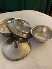 Antique 1950's SHERATON HOTEL Silver Ice Cream Sorbet Chiller Bowl Reed & Barton picture