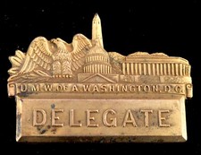 1930's United Mine Workers of America, U.M.W of .A. Washington D.C. Delegate Pin picture