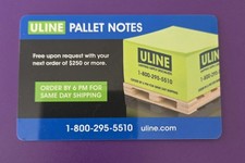 ULINE Advertisement Card Business Card size Plastic Approx 3 1/4