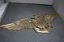 Vintage 1950's US Navy Naval Aviator Badge Solid brass 14 lbs 36 inches picture