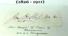 CIVIL WAR CONFEDERATE MAJOR 4th AL CAVALRY CONGRESSMAN MAYOR AUTOGRAPH SIGNED VF picture