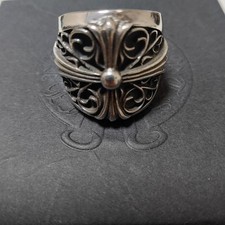 Classic Oval Cross Ring, Silver 925 picture