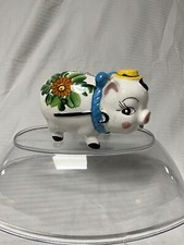 Super Fun Cute Vintage Pig Bank Japan Kitschy Anthropomorphic Piggy Bank EMPRESS picture
