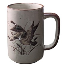 Otagiri - Japan - Vintage Stoneware - Canada Geese and Cattails - 14oz - EUC picture