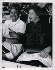 1979 Press Photo Mrs David Collins, Blanche McDanel at a sports event picture