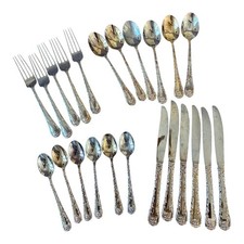 Vintage 23 Piece Flatware WM Rogers & Son ENCHANTED ROSE Silverplate picture