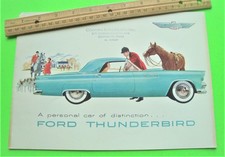 1955 FORD THUNDERBIRD DLX 12-p COLOR CATALOG Brochure CONVERTIBLE 1st Year XLNT+ picture