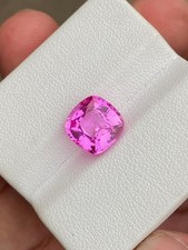 6 Ct Hot Pink Sapphire 10x10mm Gemstone, Cushion Cut Lab Gorwn Stone For Jewelry picture
