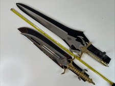 Swords 22” & 16” w/ Sheathes, Acrylic Grips & Full Brass Tangs Legends Of Zelda picture