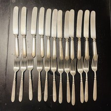 18-Piece  Lot of Vintage Keen Kutter Silverware: 12 Dinner Forks And 12 Knives picture
