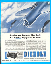 Diebold airplane armor fighter plane Canton Ohio vintage print ad 1942 WWII picture