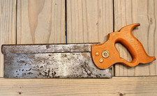 Vintage Henry Disston & Sons No. 4 12” Back Saw USA Medallion picture