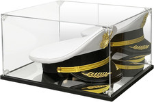 Police & Military Hat Acrylic Display Case with Mirrored Back & Base picture