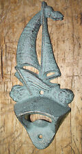 Cast Iron SAILBOAT Bottle openers Rustic Brown Nautical Beer Soda Opener Pirate  picture