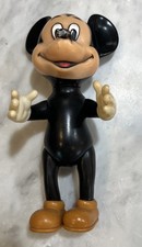 Vintage Walt Disney World Mickey Mouse Rubber Missing Squeaky Toy Action Figure picture