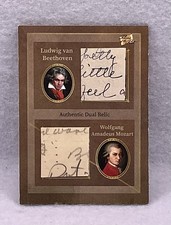 2025 Pieces Of The Past Art And Music Mozart / Beethoven Dual Handwritten Relics picture